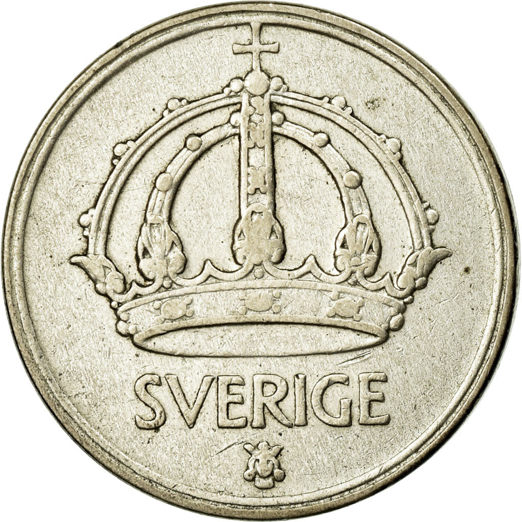 Coin, Sweden, Gustaf V, 50 Öre, 1949, EF(40-45), Silver, KM:817