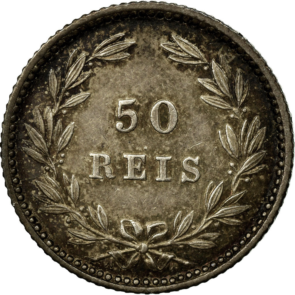 Monnaie, Portugal, Luiz I, 50 Reis, 1889, TTB, Argent, KM:506.2
