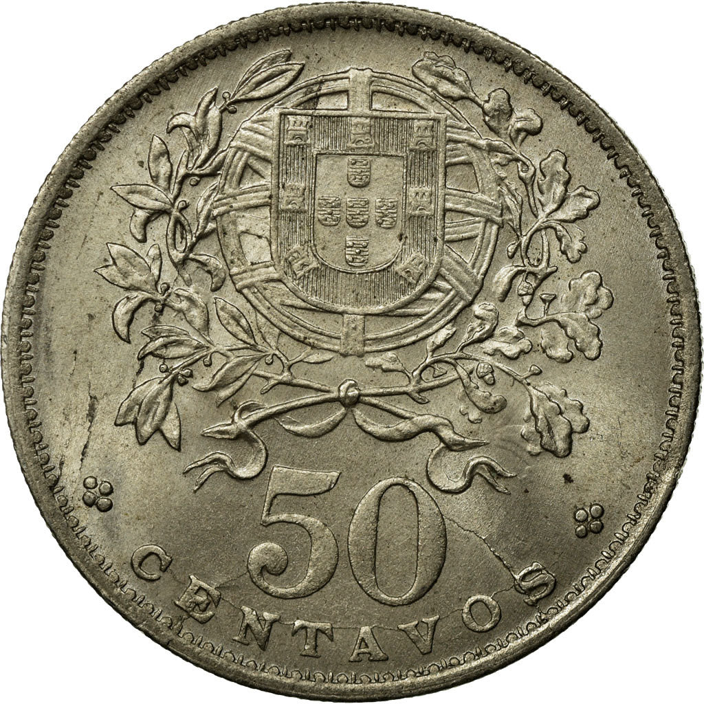Coin, Portugal, 50 Centavos, 1929, EF(40-45), Copper-nickel, KM:577