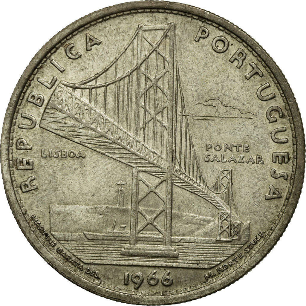 Monnaie, Portugal, 20 Escudos, 1966, Lisbonne, TTB, Argent, KM:592