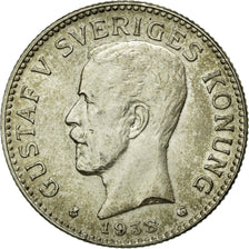 Coin, Sweden, Gustaf V, 2 Kronor, 1938, EF(40-45), Silver, KM:787
