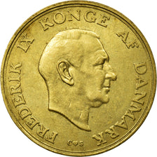 Coin, Denmark, Frederik IX, Krone, 1958, Copenhagen, VF(30-35), Aluminum-Bronze