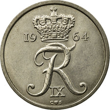Moneta, Danimarca, Frederik IX, 25 Öre, 1964, Copenhagen, BB, Rame-nichel