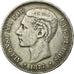 Coin, Spain, Alfonso XII, 5 Pesetas, 1877, Madrid, EF(40-45), Silver, KM:676
