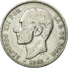 Coin, Spain, Alfonso XII, 5 Pesetas, 1881, Madrid, VF(30-35), Silver, KM:688