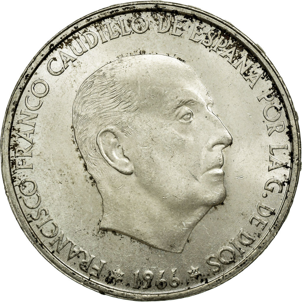 Coin, Spain, Caudillo and regent, 100 Pesetas, 1966, Madrid, EF(40-45), Silver
