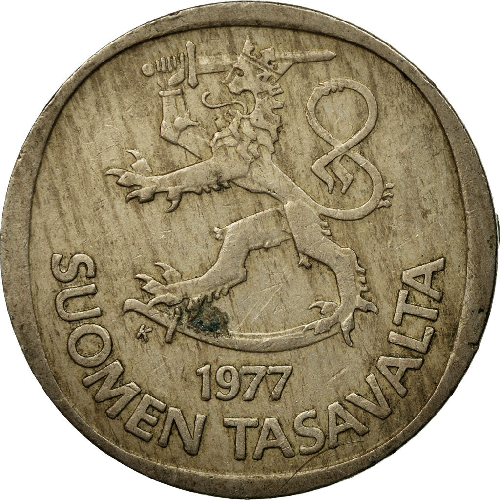 Moneta, Finlandia, Markka, 1977, MB, Rame-nichel, KM:49a