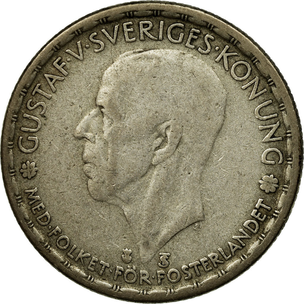 Coin, Sweden, Gustaf V, Krona, 1947, VF(30-35), Silver, KM:814
