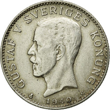 Coin, Sweden, Gustaf V, Krona, 1940, EF(40-45), Silver, KM:786.2