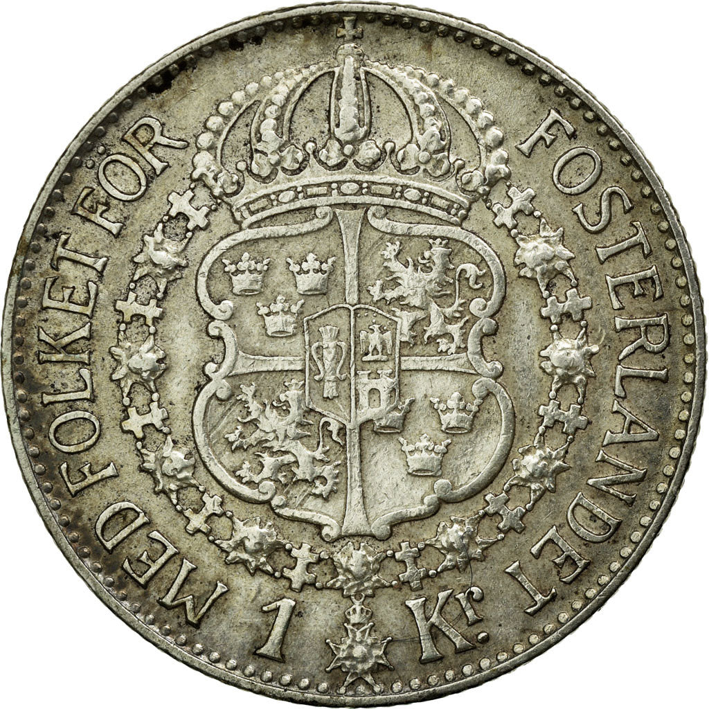 Coin, Sweden, Gustaf V, Krona, 1940, EF(40-45), Silver, KM:786.2
