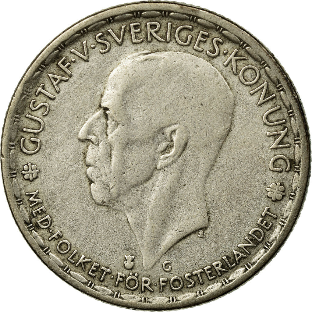 Coin, Sweden, Gustaf V, Krona, 1945, EF(40-45), Silver, KM:814