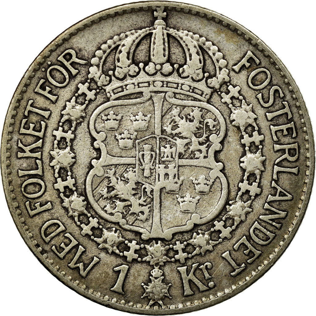Coin, Sweden, Gustaf V, Krona, 1932, EF(40-45), Silver, KM:786.2