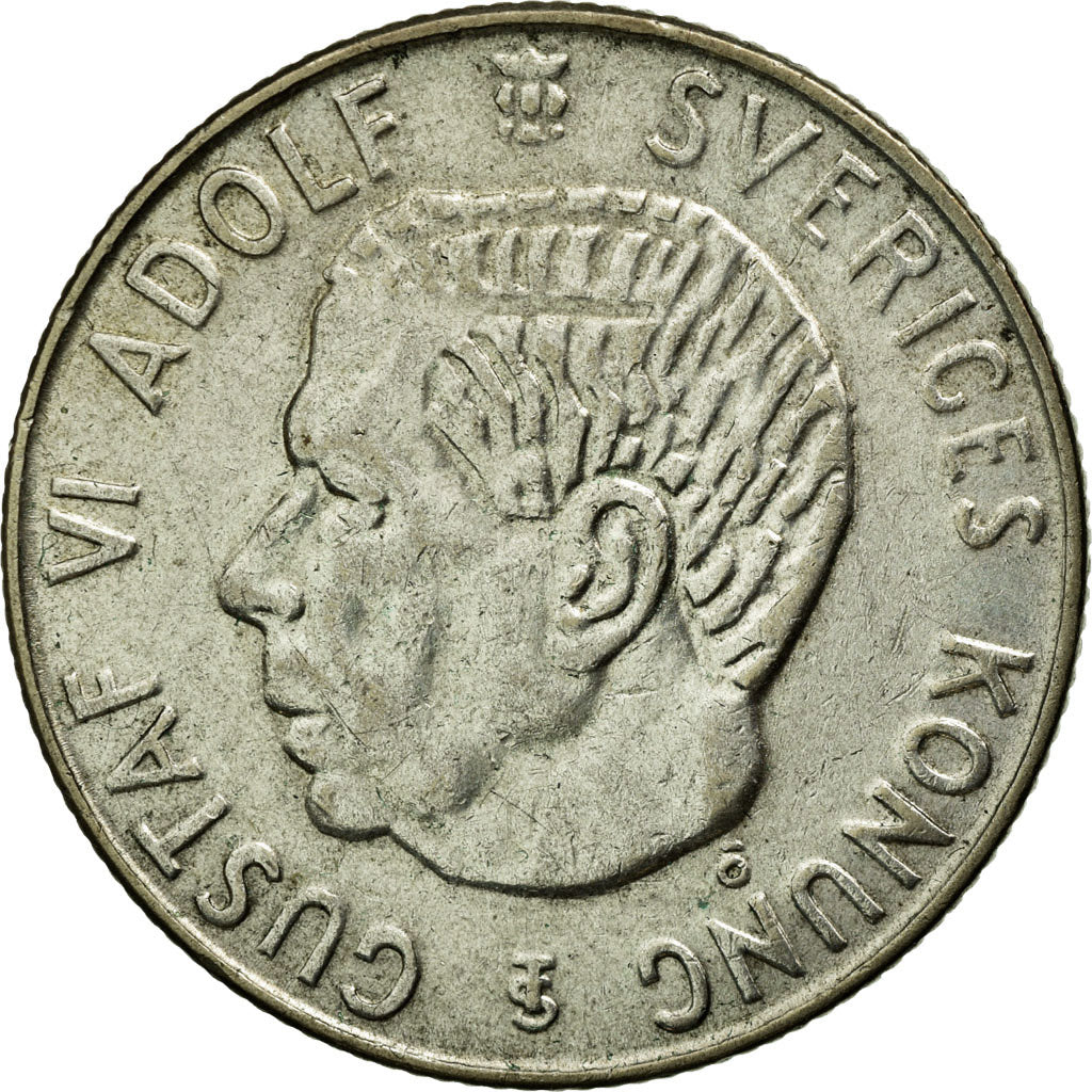 Coin, Sweden, Gustaf VI, Krona, 1960, EF(40-45), Silver, KM:826