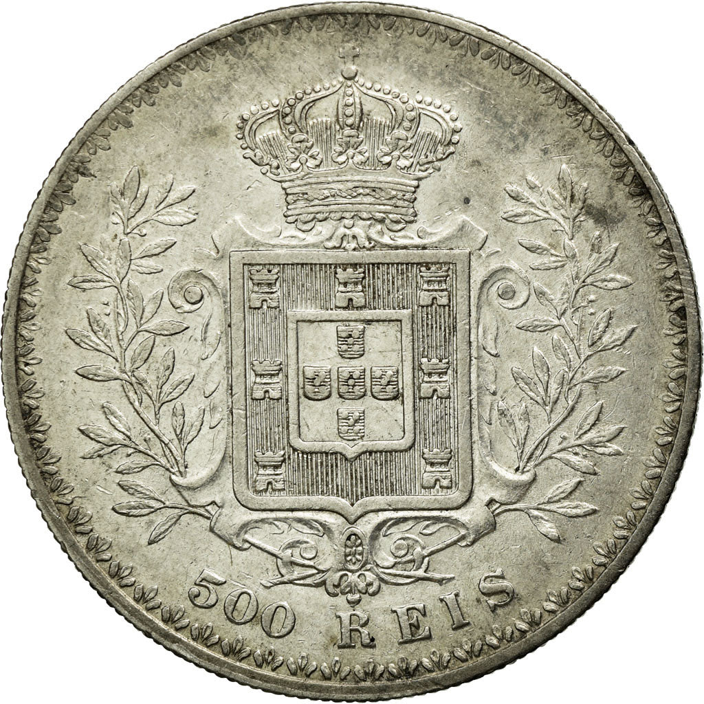 Munten, Portugal, Carlos I, 500 Reis, 1899, ZF+, Zilver, KM:535