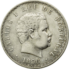 Munten, Portugal, Carlos I, 500 Reis, 1896, ZF+, Zilver, KM:535