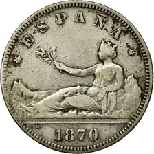 Coin, Spain, Provisional Government, 2 Pesetas, 1870, Madrid, EF(40-45), Silver