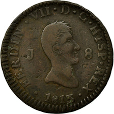 Moneda, España, Ferdinand VII, 8 Maravedis, 1813, Jubia, BC+, Cobre, KM:461