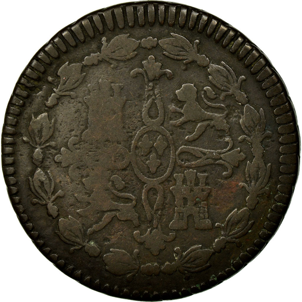Moneda, España, Ferdinand VII, 8 Maravedis, 1813, Jubia, BC+, Cobre, KM:461