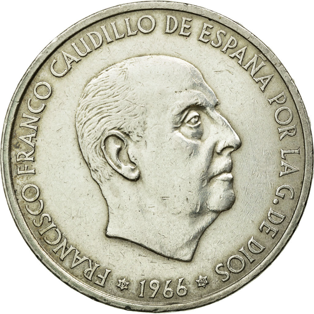 Coin, Spain, Caudillo and regent, 100 Pesetas, 1968, Madrid, EF(40-45), Silver