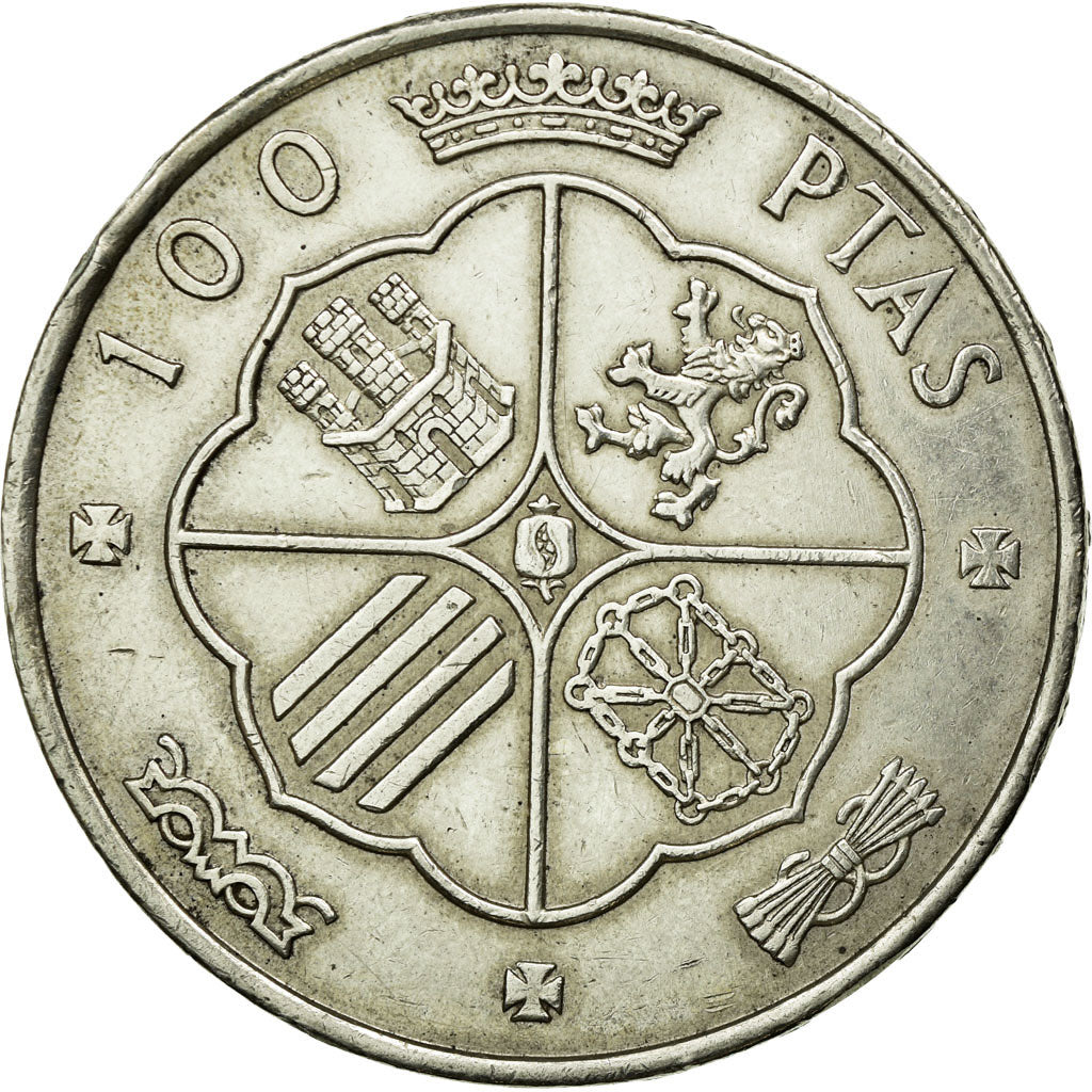 Coin, Spain, Caudillo and regent, 100 Pesetas, 1968, Madrid, EF(40-45), Silver