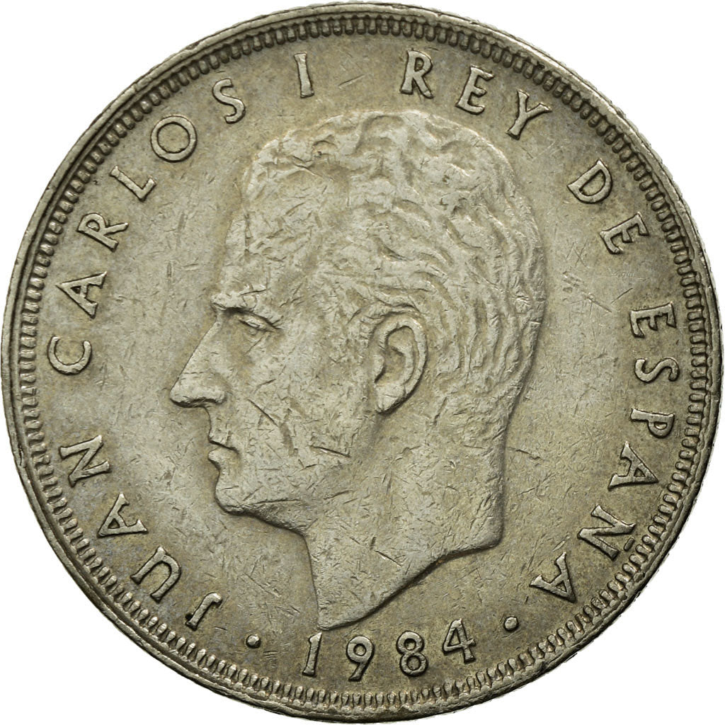 Coin, Spain, Juan Carlos I, 25 Pesetas, 1984, EF(40-45), Copper-nickel, KM:824