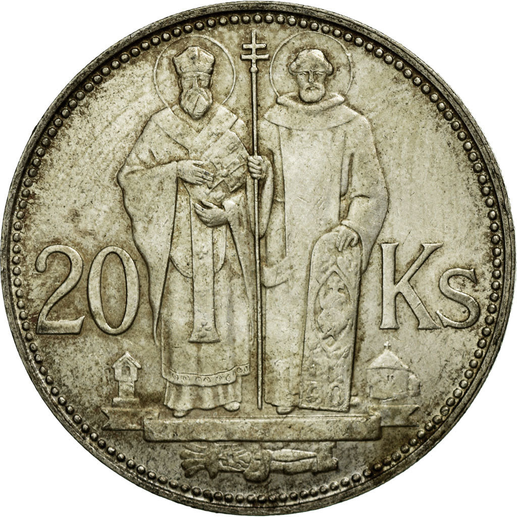 Moneta, Slovacchia, 20 Korun, 1941, BB, Argento, KM:7.1