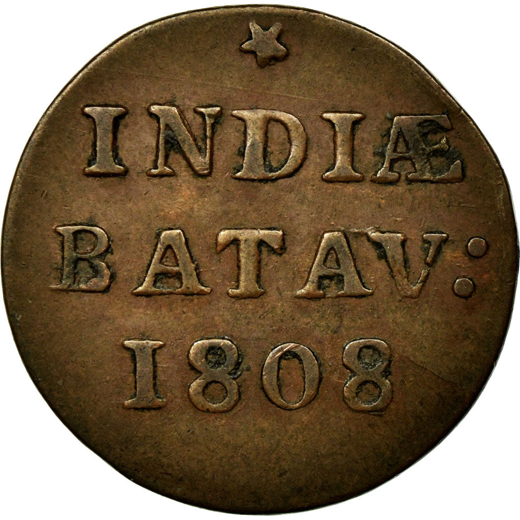 Coin, NETHERLANDS EAST INDIES, Duit, 1808, Dordrecht, EF(40-45), Copper, KM:76