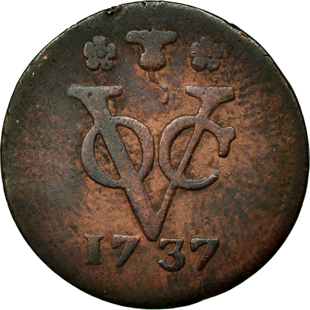 Coin, NETHERLANDS EAST INDIES, Duit, 1737, Utrecht, VF(20-25), Copper, KM:131