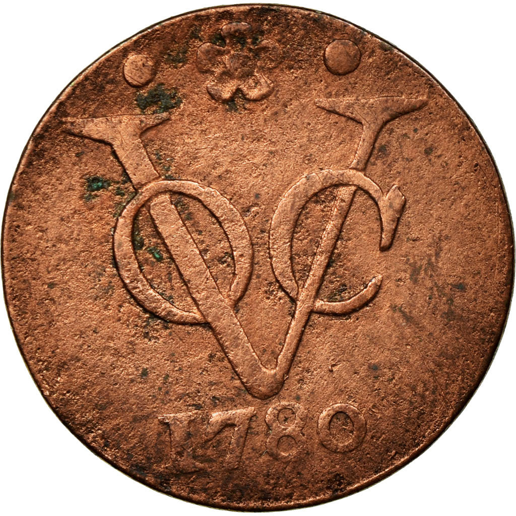Munten, NEDERLANDS OOST INDIË, Duit, 1780, Dordrecht, ZG+, Koper, KM:70