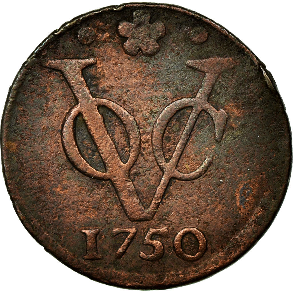Monnaie, NETHERLANDS EAST INDIES, Duit, 1750, Dordrecht, TB+, Cuivre, KM:70