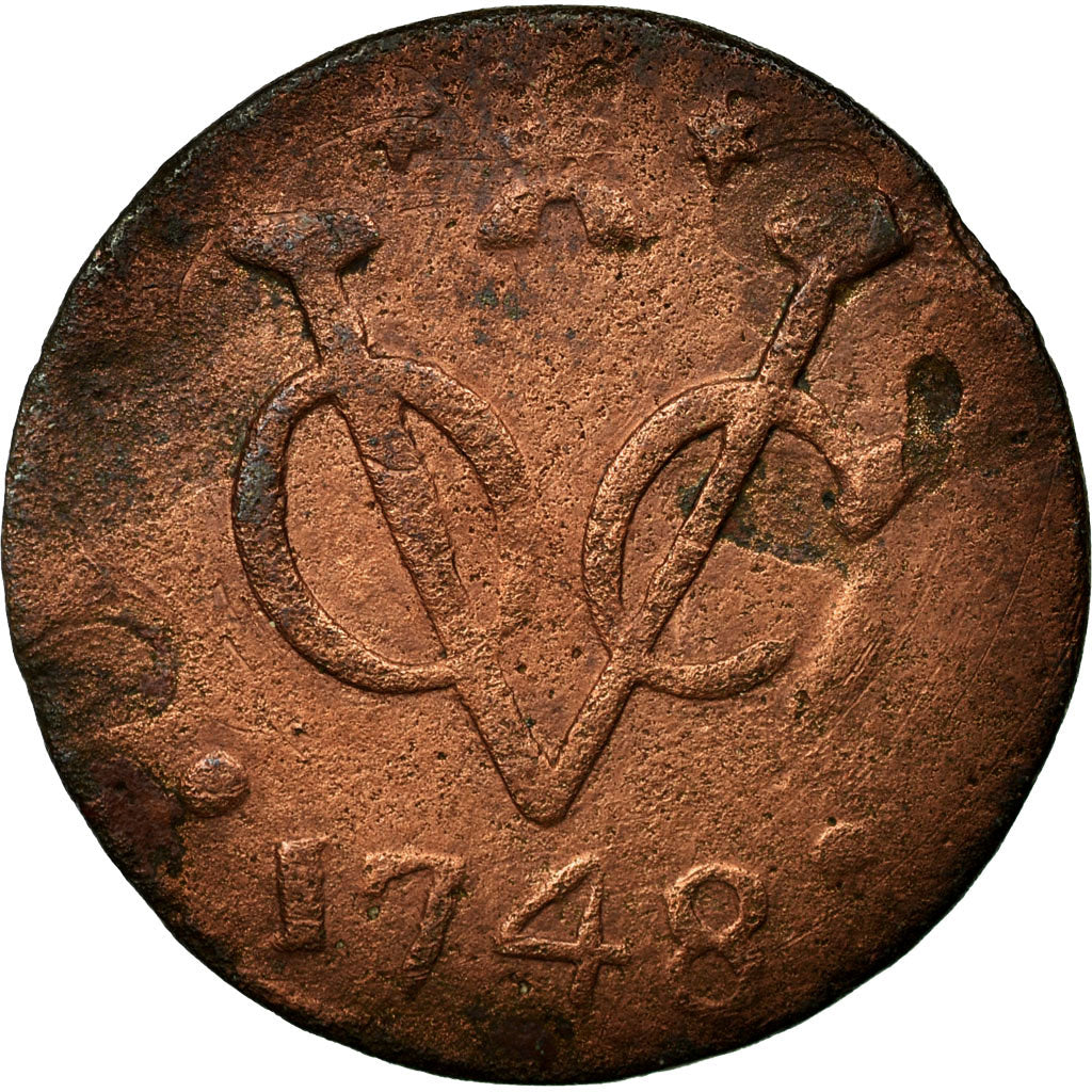 Monnaie, NETHERLANDS EAST INDIES, Duit, 1748, Utrecht, TB, Cuivre, KM:152.2