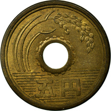 Coin, Japan, Hirohito, 5 Yen, 1962, EF(40-45), Brass, KM:72a