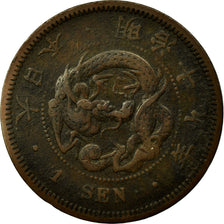 Coin, Japan, Mutsuhito, Sen, 1886, EF(40-45), Copper, KM:17.2