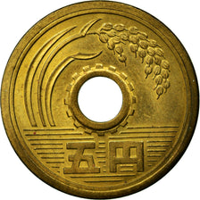 Coin, Japan, Hirohito, 5 Yen, 1966, EF(40-45), Brass, KM:72a