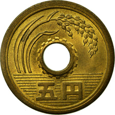 Coin, Japan, Hirohito, 5 Yen, 1972, EF(40-45), Brass, KM:72a