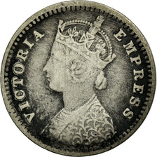 Coin, INDIA-BRITISH, Victoria, 2 Annas, 1891, EF(40-45), Silver, KM:488