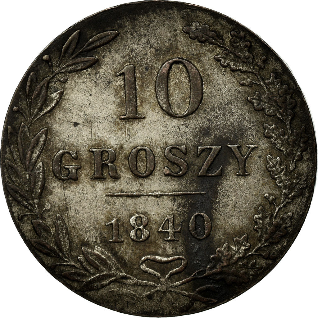 Coin, Poland, Nicholas I, 10 Groszy, 1840, Moneta Wschovensis, VF(20-25)