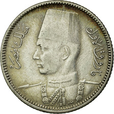 Coin, Egypt, Farouk, 2 Piastres, 1937/AH1356, British Royal Mint, EF(40-45)