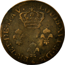 Coin, FRENCH GUIANA, 2 Sous, 1782, Paris, VF(30-35), Billon, KM:1