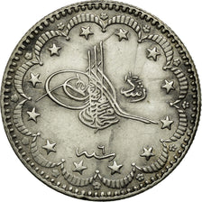 Coin, Turkey, Muhammad V, 5 Kurush, 1914/AH1327/6, Qustantiniyah, EF(40-45)