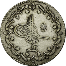 Coin, Turkey, Abdul Hamid II, 5 Kurush, 1887/AH1293/13, Qustantiniyah