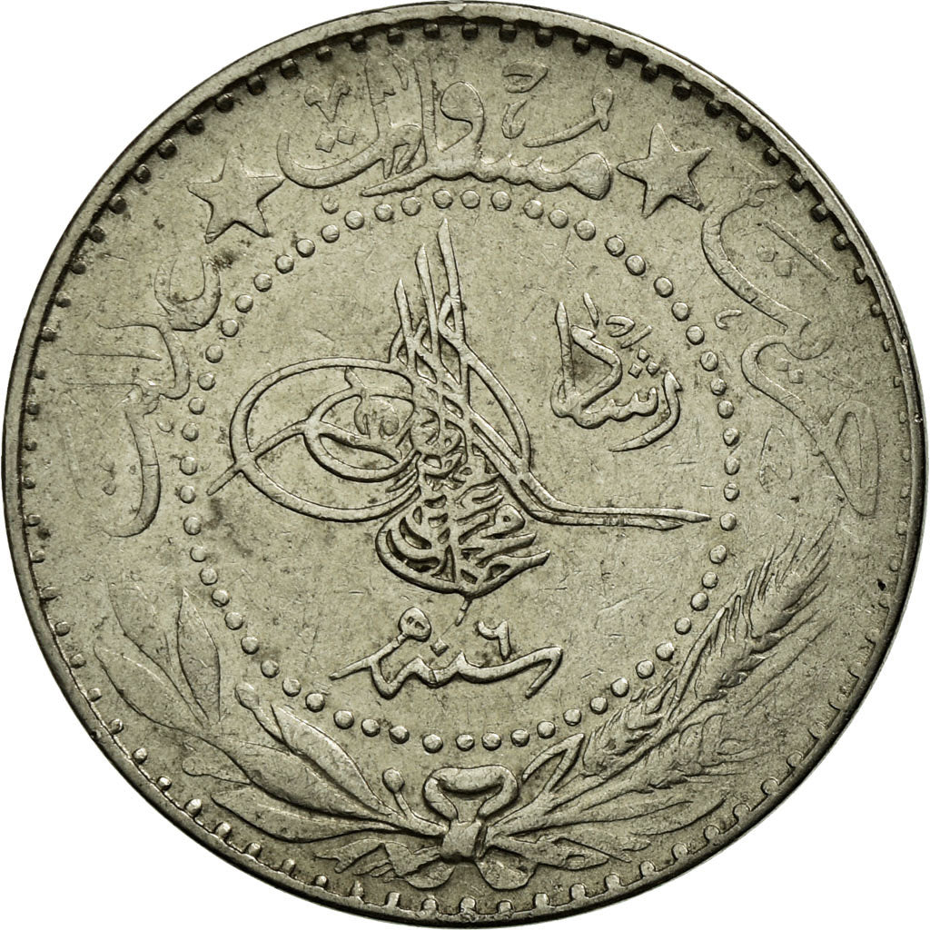 Coin, Turkey, Muhammad V, 20 Para, 1914/AH1327/6, Qustantiniyah, EF(40-45)