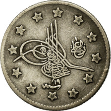 Coin, Turkey, Abdul Hamid II, 2 Kurush, 1893/AH1293/19, Qustantiniyah