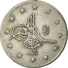 Coin, Turkey, Abdul Hamid II, 2 Kurush, 1885/AH1293/11, Qustantiniyah