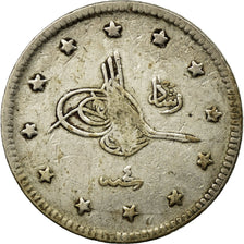 Coin, Turkey, Muhammad V, 2 Kurush, 1912/AH1327/4, Qustantiniyah, EF(40-45)