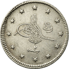 Coin, Turkey, Muhammad V, 2 Kurush, 1910 (AH 1327/2), Qustantiniyah, EF(40-45)