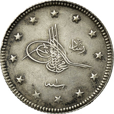 Coin, Turkey, Muhammad V, 2 Kurush, 1909 (AH 1327/1), Qustantiniyah, EF(40-45)