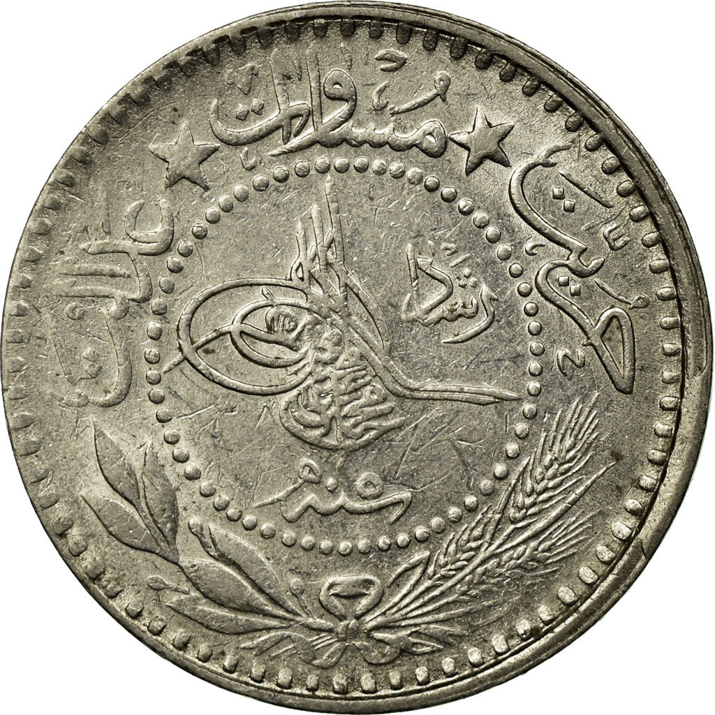 Coin, Turkey, Muhammad V, 10 Para, 1913, Qustantiniyah, EF(40-45), Nickel