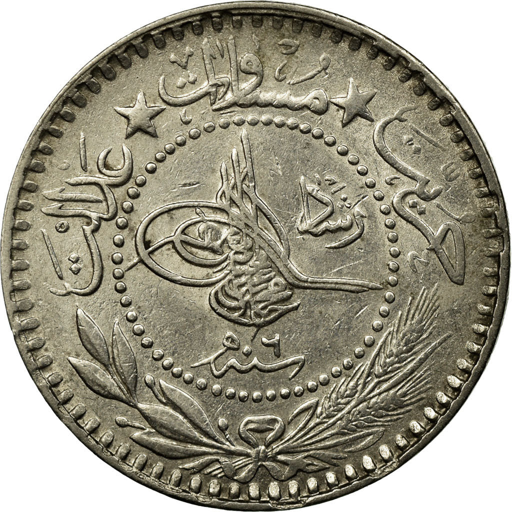 Coin, Turkey, Muhammad V, 10 Para, 1914, Qustantiniyah, EF(40-45), Nickel