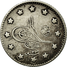 Coin, Turkey, Abdul Hamid II, Kurush, 1897, Qustantiniyah, EF(40-45), Silver